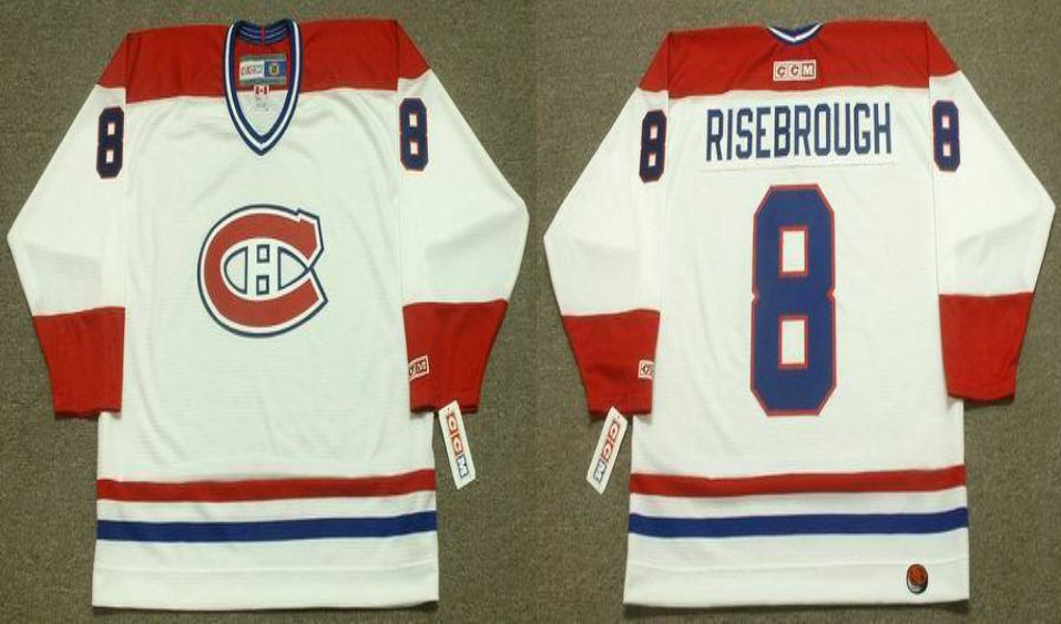 2019 Men Montreal Canadiens #8 Risebrough White CCM NHL jerseys